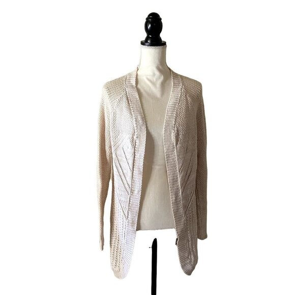 Roxy | Knitted Cardigan Sweater | Cream | Size: Medium - Picture 1 of 11